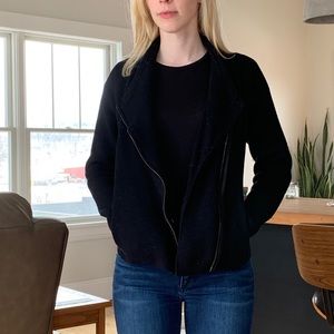 Vince Wool Asymmetrical Zip Jacket.